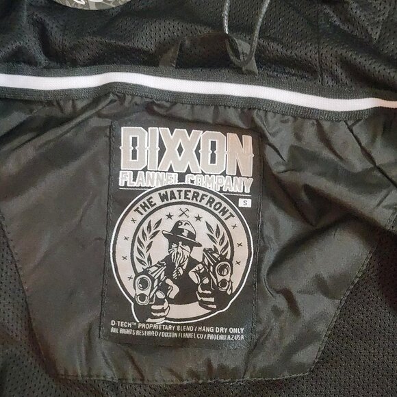 Dixxon Flannel Company Jacket Mens Small Black The Waterfront Hooded Windbreaker - Picture 6 of 12